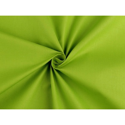 Bavlněná látka / plátno jednobarevná, střední, 18 (13) zelená sv.
