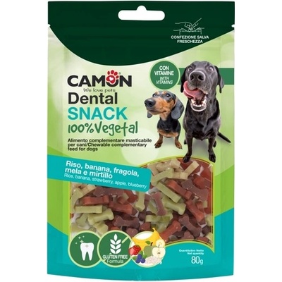 CAMON DENTÁLNÍ OVOCNÉ PAMLSKY KOSTIČKY 2,5 cm 80 g