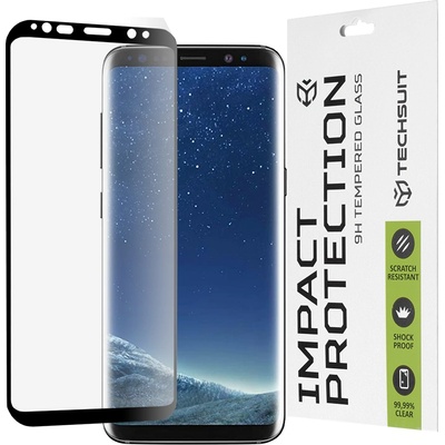 Techsuit Протектор за Samsung Galaxy S8 - 111D Full Cover / Full Glue Glass / 3D Curved Screen - Черен