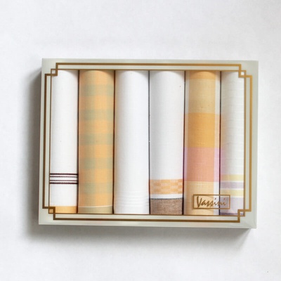 Ëtex Dámské látkové kapesníky VASSINI - 6 kusů oranžové