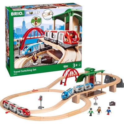 Brio 33512 Vláčkodráha velká s výhybkami mostem nástupištěm 42 dílů – Zbozi.Blesk.cz