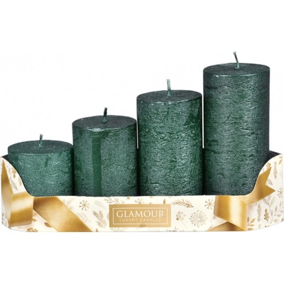 Nohel Garden Svíčky adventní STUPŇOVITÉ rustik metal d5x6/8/10/12cm 4ks | Zboží Auto