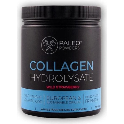 Paleo Powders Kolagén z divokých rýb natural jahoda + vitamín C 500 g