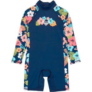Roxy Детски цял бански от ликра (UV защита) Roxy Kid's Morning Flower Springsuit Lycra - Mood Indigo Morning Flowers Tw - размер 4 Years (750-2840-0113)