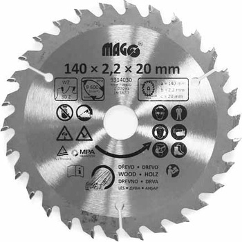 MAGG Pilový kotouč 140x2,2x20mm/30 zubů střídavě šikmé 9314030