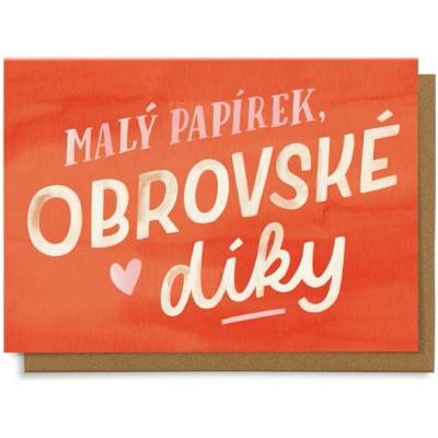 Chaukiss Malý papírek, obrovské díky