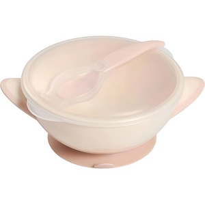 Babyono Купа с капак и лъжичка Babyono - Корал, 300 ml (5901435417324)