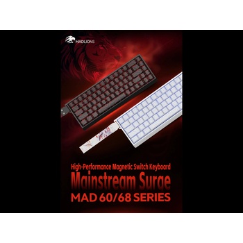 Madlions Professional Gaming Mechanical Keyboard MAD 60 PRO White 8K (MAD-60-PRO-GTR-WH)