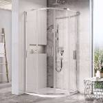 RAVAK Blix - Душ кабина Slim BLSCP4-80, 80x80 см, лъскава неръждаема стомана/прозрачно стъкло X3BM40C00Z1 (X3BM40C00Z1)