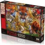 KS Games Авторски Пъзел от 1000 части - Северно-американски животни (68х48)