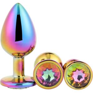 DreamToys Dreamtoys Gleaming Love - комплект анални плъгове с „скъпоценен камък (многоцветен) - lovesexshop