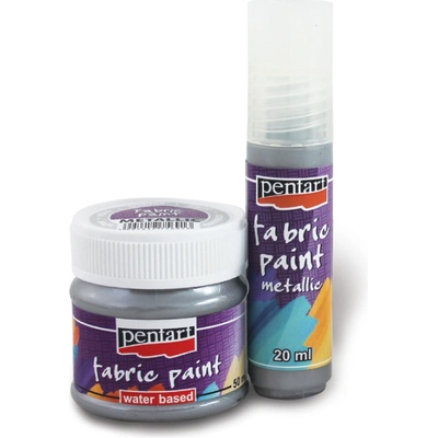 Farba na textil metalická 50 ml metalická svetlomodrá