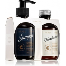 Curapil Men Caffeine and Argan Oil šampón 200 ml + Caffeine and Argan Oil kondicionér 200 ml darčeková sada