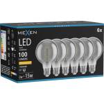 Mexen Vintis 6x LED спирална нажежаема жичка E27, G80, 2W, Топла - 2200K, 100 лм, дим (L165-E27-0222-70x06)
