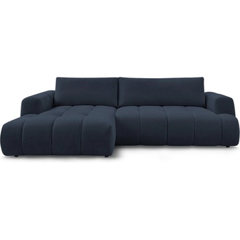 Bobochic Тъмносин сгъваем/с място за съхранение ъглов диван (ляв ъгъл) Fuji - Bobochic Paris (106518)
