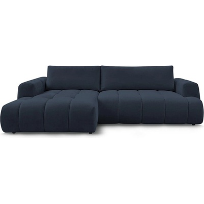 Bobochic Тъмносин сгъваем/с място за съхранение ъглов диван (ляв ъгъл) Fuji - Bobochic Paris (106518)