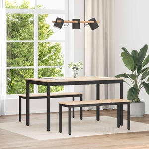 vidaXL Пейка Естествен 110 x 35 x 45 cm Солидно борово дърво (892773)