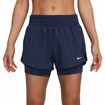 Nike dámske šortky Dri-Fit One 2-in-1 midnight navy/reflective silver