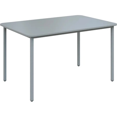 JSBR 130 N jídelní stůl kovová podnož stříbrná deska 18 mm 1300 x 900 mm šedá