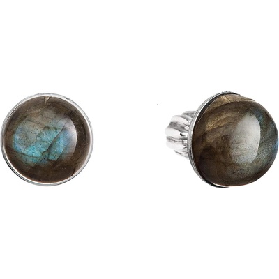 Evolution Group stříbrné náušnice pecky s minerálními kameny 11491.3 Labradorit