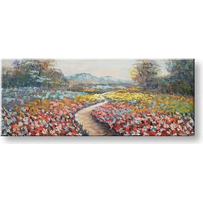 Maľovaný obraz na stenu KRAJINA 100x40 cm - 100×40 cm / Klasický 2 cm