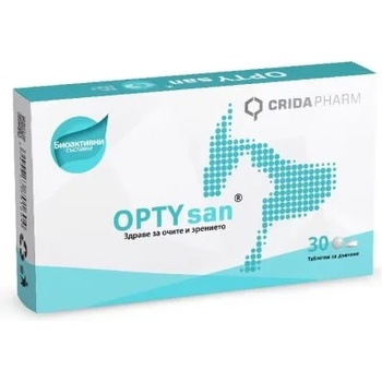 Crida Pharm OPTYsan - хранителна добавка за кучета и котки с очни проблеми 30бр