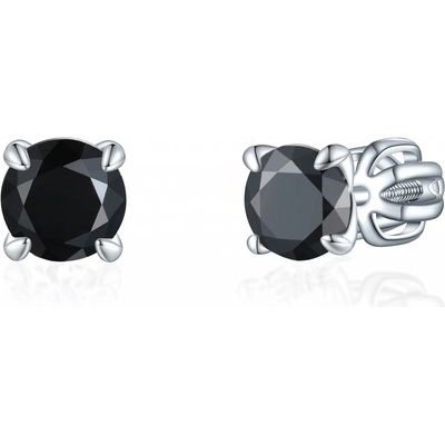 Olivie stříbrné náušnice PIPPI BLACK 8357