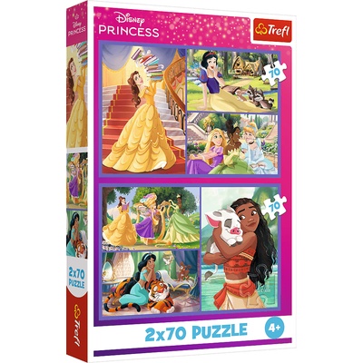 Trefl - Puzzle 2x70 Princess: Fairy tale days - 40 - 99 piese