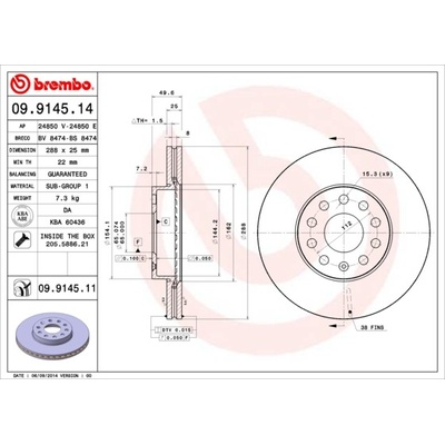 09.9145.11 BREMBO Brzdový kotouč – Sleviste.cz