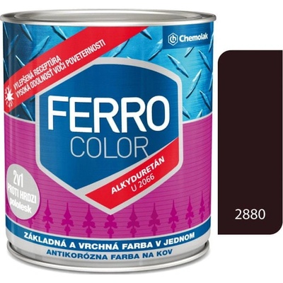 CHEMOLAK FERRO COLOR U 2066 2880 tmavohnedá 0,75l