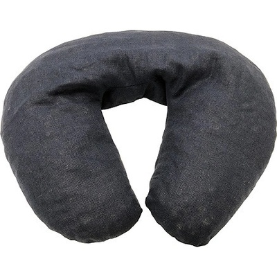 Eureko Polštářek z třešňových pecek, krční kulatý, 32 x 28 cm, modrý