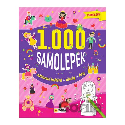 1000 samolepek princezny zábavné luštění úkoly hry