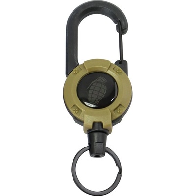 Přívěsek na klíče KOMBAT HEAVY DUTY s navíjákem a karabinou COYOTE
