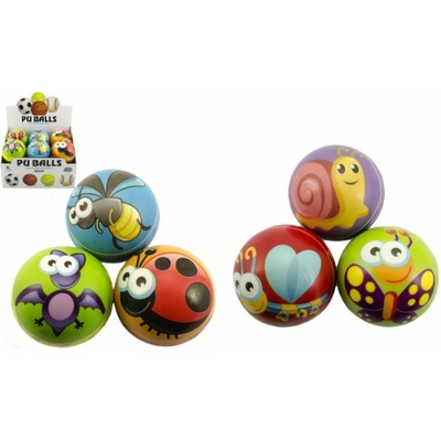 Teddies Míček pěnový zvířátko 10cm asst 12ks v boxu