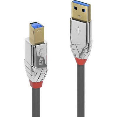 Lindy 36660 USB 3.2 Gen1 USB-A zástrčka USB-B zástrčka 0,5m šedý