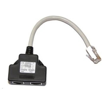 Adaptér rozdvojka RJ45, 1x8p8c/2x8p4c, PC-PC, stíněný