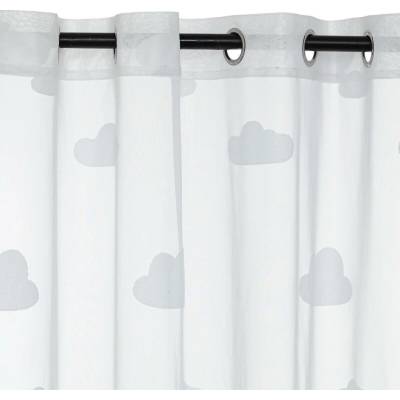 Atmosphera for kids Záclona do dětského pokoje NUAGE, mraky, 140 x 240 cm bílá