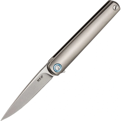 MKM FLAME Sandblasted titanium frame BÖHLER M390 - DROP POINT MK FL01-TSW