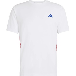 adidas Мъжка спортна тениска Adidas WE Base 3-Stripes Tee Sport shirt - White / Better Scarlet - размер M (216-8714-0712)
