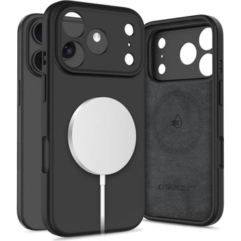 Tech-Protect Magsafe Калъф за iPhone 17 Pro, Tech-Protect Silicone Case, Черен (5906302330157)