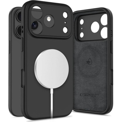 Tech-Protect Magsafe Калъф за iPhone 17 Pro, Tech-Protect Silicone Case, Черен (5906302330157)