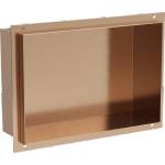 Mexen X-Wall-NR вградена полица без фланец 30 x 20 см, четкана мед - 19C1302010 (19C1302010)