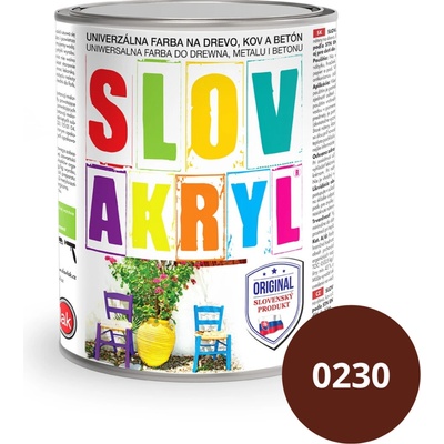 Slovakryl 0230 0,75kg hnedý
