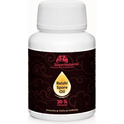Superionherbs Reishi sporový olej 30% triterpenů 90 kapslí