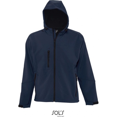 SOL'S REPLAY Men 3-vrst. softshell. bunda s kapuc. f.n. modrá