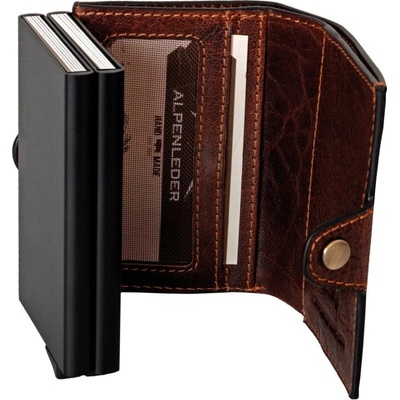 Peňaženka Alpenleder Wallet Card Lift Double hnedá