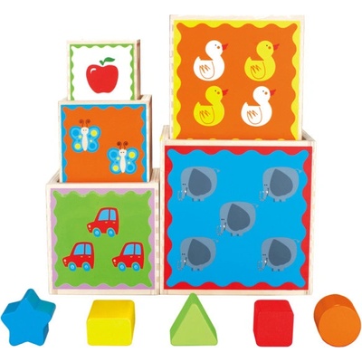 Hape Kocky pyramída s vkladacími tvarmi
