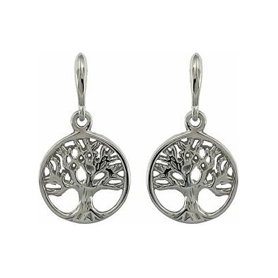 Infinitysilver stříbrné náušnice visací stromy života 433188šr