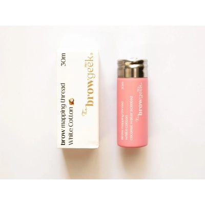 The Brow Geek Brow Mapping Thread White Cotton barvicí nit na obočí s vůní kokosu 30 m – Hledejceny.cz