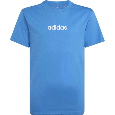 adidas LINEAR TEE 160 J Modrá Bílá